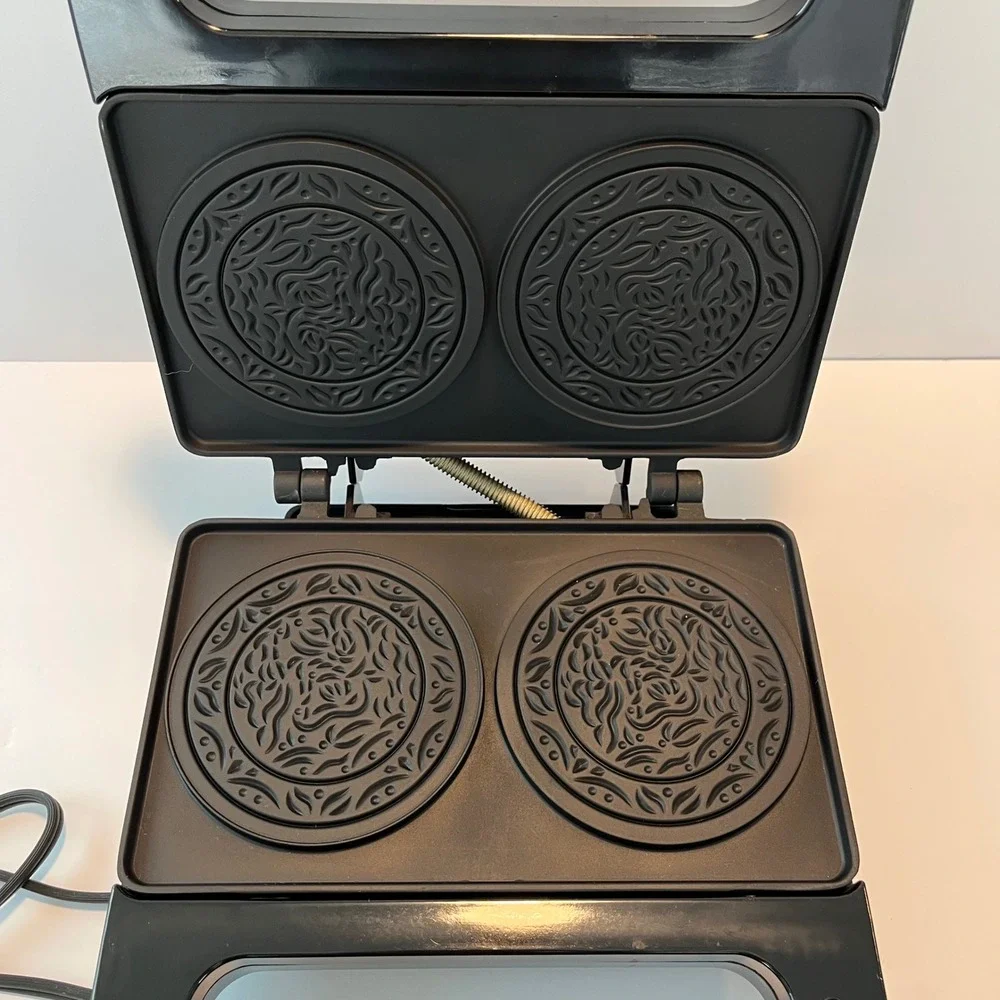 Salton Pizzelle Master Electric Italian Cookie Maker Black Non-Stick WM2